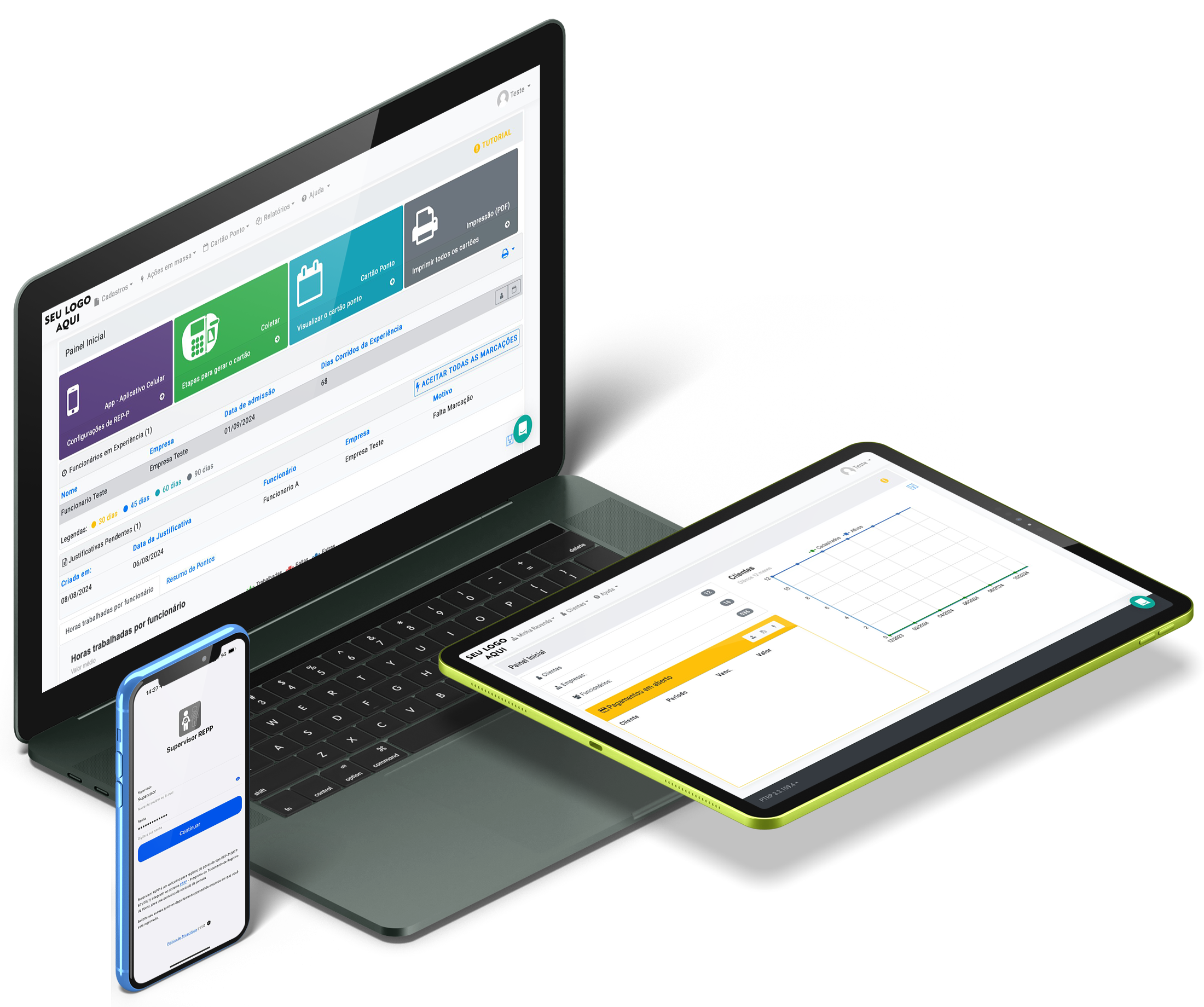 Sistema para Gestão de ponto completamente intuitivo que funciona em qualquer dispositivo