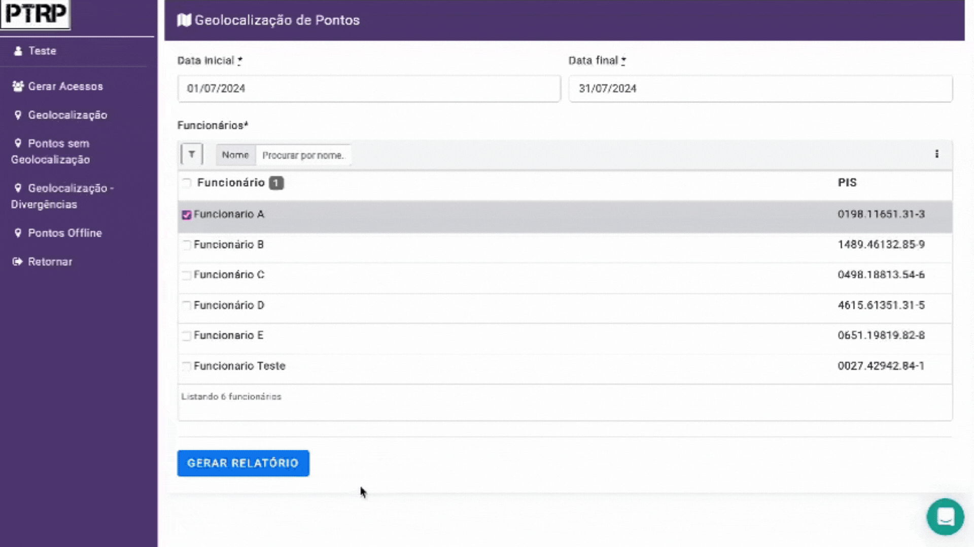 Aplicativo mobile com reconhecimento facial e geolocalizaçao